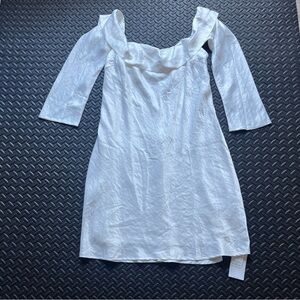 Abercrombie & Fitch White Midi Dress